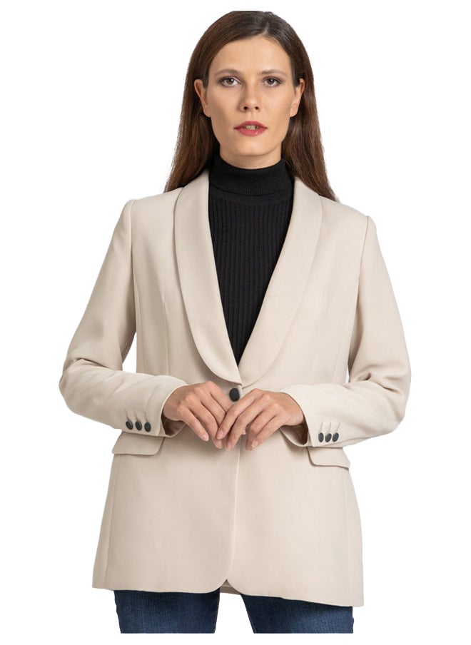 Esla - Front Pockets Long Sleeves Blazer - Image 1
