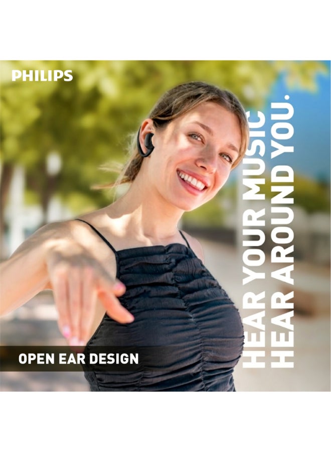 Philips TAT3708BK Open-Ear Wireless Sports Headphones – Secure Outdoor Fit, Awareness-Safe Premium Audio Black - Image 2