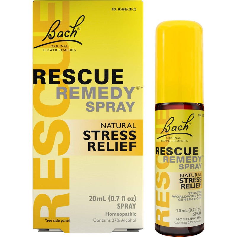 RESCUE Bach RESCUE REMEDY Spray 20mL, Natural Stress Relief, Homeopathic Flower Essence, Vegan, Gluten & Sugar-Free, Non-Habit Forming (Packaging May Vary) - Image 1