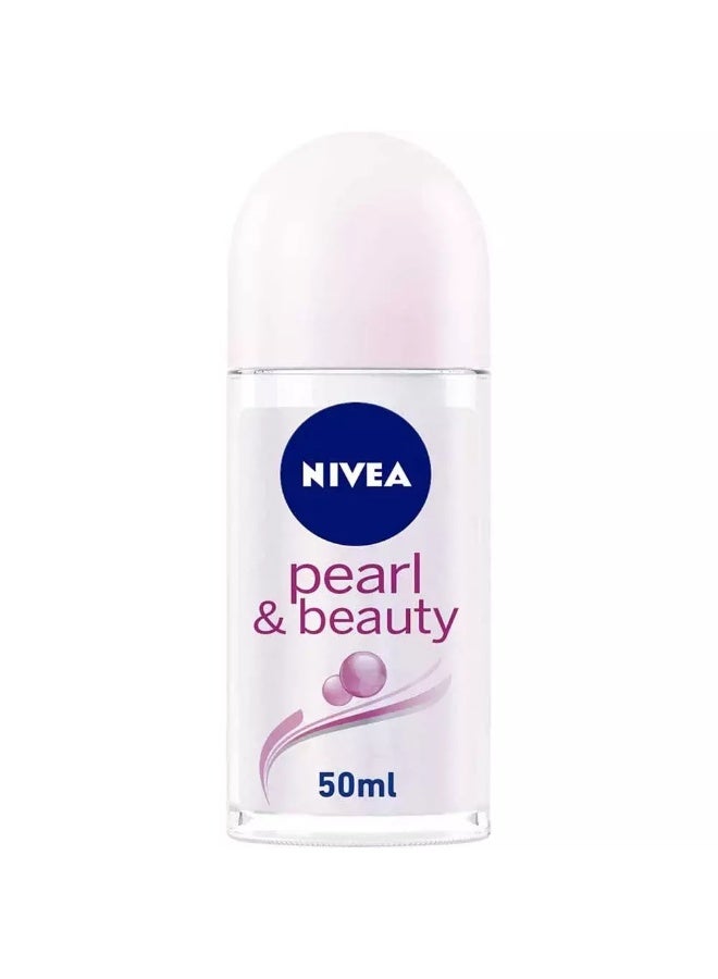 NIVEA Pearl and Beauty Deo Roll ON, Antiperspirant for Women, Pearl Extracts, Roll-on 50ml - Image 2