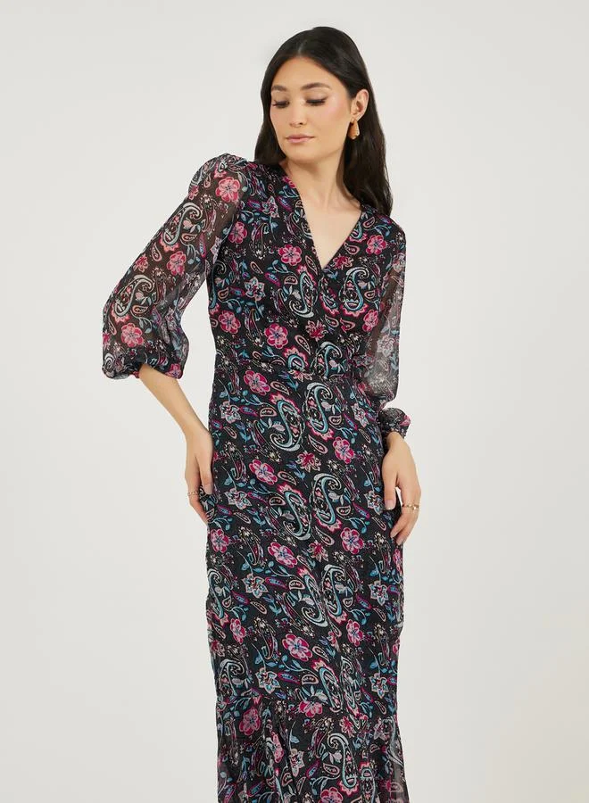 Styli Floral Print Dress