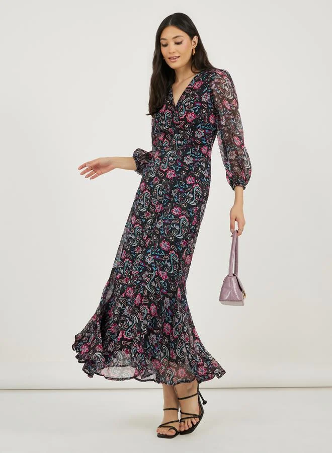 Styli Floral Print Dress