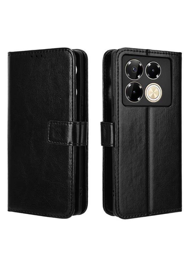 For Infinix Note 40 Pro 5G Phone Protective Case PU Leather Wallet Card Holder Shockproof Protection Back Cover With Release Mobile Phone Holder Daily Video Holder - Image 3