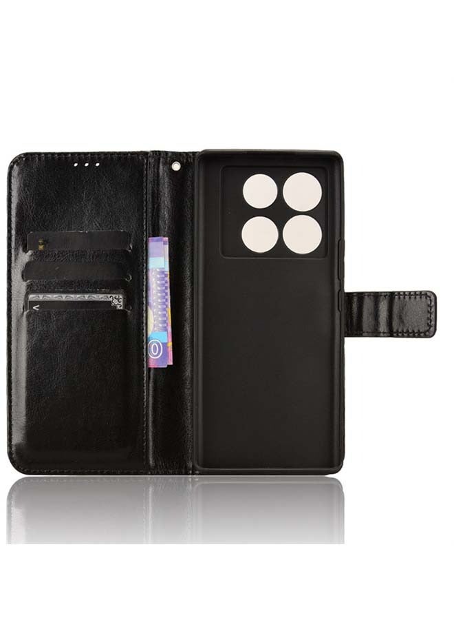 For Infinix Note 40 Pro 5G Phone Protective Case PU Leather Wallet Card Holder Shockproof Protection Back Cover With Release Mobile Phone Holder Daily Video Holder - Image 2