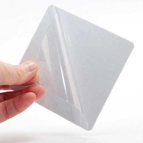 VIHAX Magic Sticker Series Self Adhesive Sticker for Bathroom Self Corner Shelves Pack of 2 Pcs (Only Stickers) (Gray, 7X 7 Cm) (2) - Image 4
