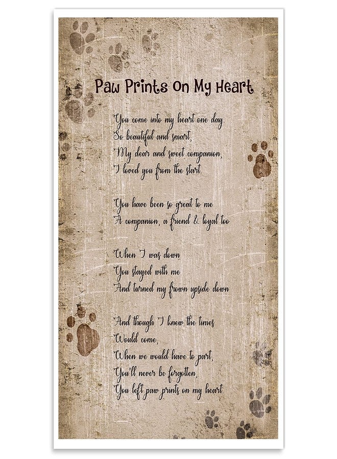 kullder Pet Lover Sympathy Gift Memorial Picture Frame for Loss of Dog Cat Loss Gifts Pet Rememberance Frame with Paw Print On My Heart Poem Dog Photo Frame 5x7 Keepsake - Image 4
