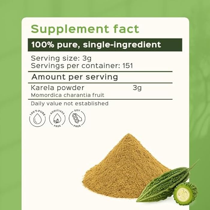 bixa BOTANICAL Bitter Melon Powder (Karela Powder) | 200 Grams / 7 OZ | Gluten Free, Steam Treated, Vegan, 100% Pure. - Image 4