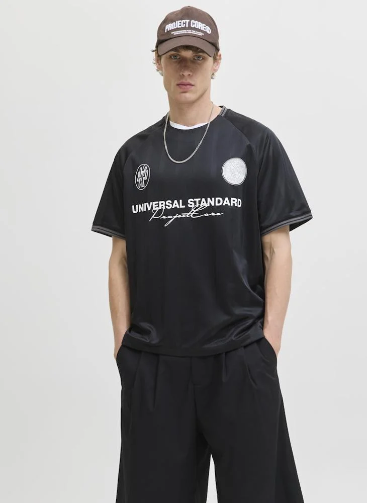 جاك اند جونز Retro Football T-Shirt