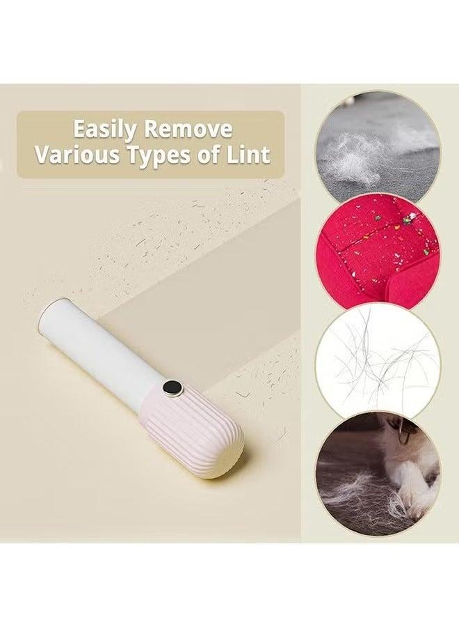 Compact Lint Roller with 120 Sheets, Portable Pet Hair Remover for Clothes, Furniture, and Travel Household Use, 1 Handle+4 Roller Refills Replacement (Pink)  - Image 3