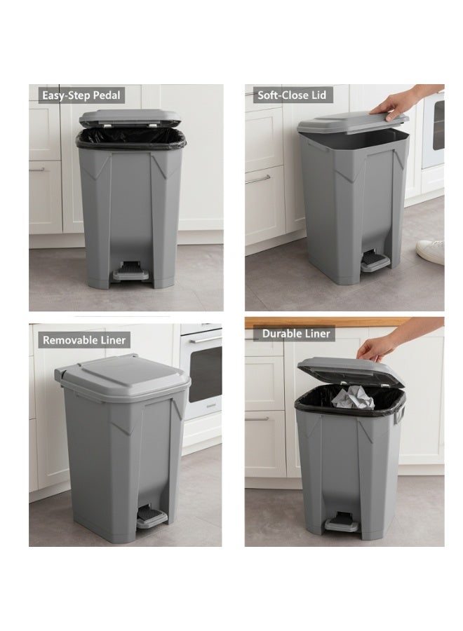 Concept home Trash Can, Waste Bin, Trash Can, Garbage Pail, Kitchen and Outdoor Garden Large Size with Pedal Door Opener Garbage Waste 30 L - Image 2
