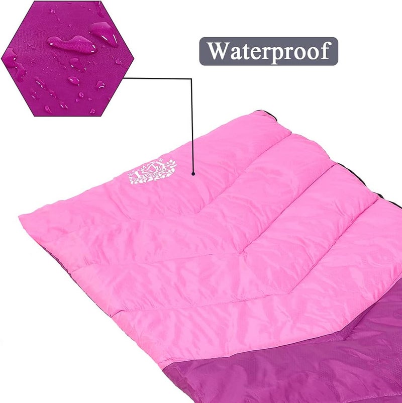 Flantree Sleeping Bag 4 Seasons Adults & Kids for Camping Hiking Trips Warm Cool Weather,Lightweight and Waterproof with Compression Bag,Indoors Outdoors Activities - Image 4