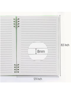 Excefore 4 Pieces Spiral Notebook Wide Ruled A5 Notebooks Journal Memo Planner with Thick Plastic Hardcover 8.3 x 5.9 Inch  - Image 5