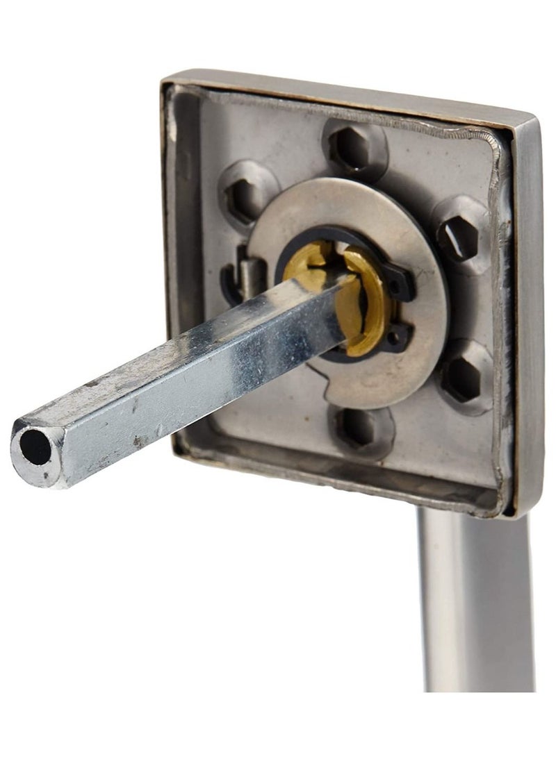 Yale Laura Decorative Lever Handle with Square Rosette  Polished Stainless Steel AISI 304 35-SS04-S098-CE-32-11  - Image 2