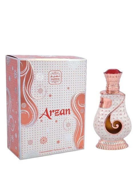 ARZAN Perfume Oil – 16ml by Naseem | Long-Lasting Alcohol-Free Attar for Men & Women | Deep, Warm & Sensual Arabic Fragrance in a Compact Bottle