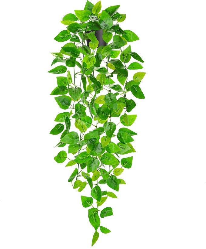 34 FAKE HANGING PLANTS ARTIFICIAL POTTED POTHOS VINE PLANTS INDOOR AND OUTDOOR FOR OFFICE HOME LIVING ROOM BATHROOM WALL SHELF DECOR 1PACK