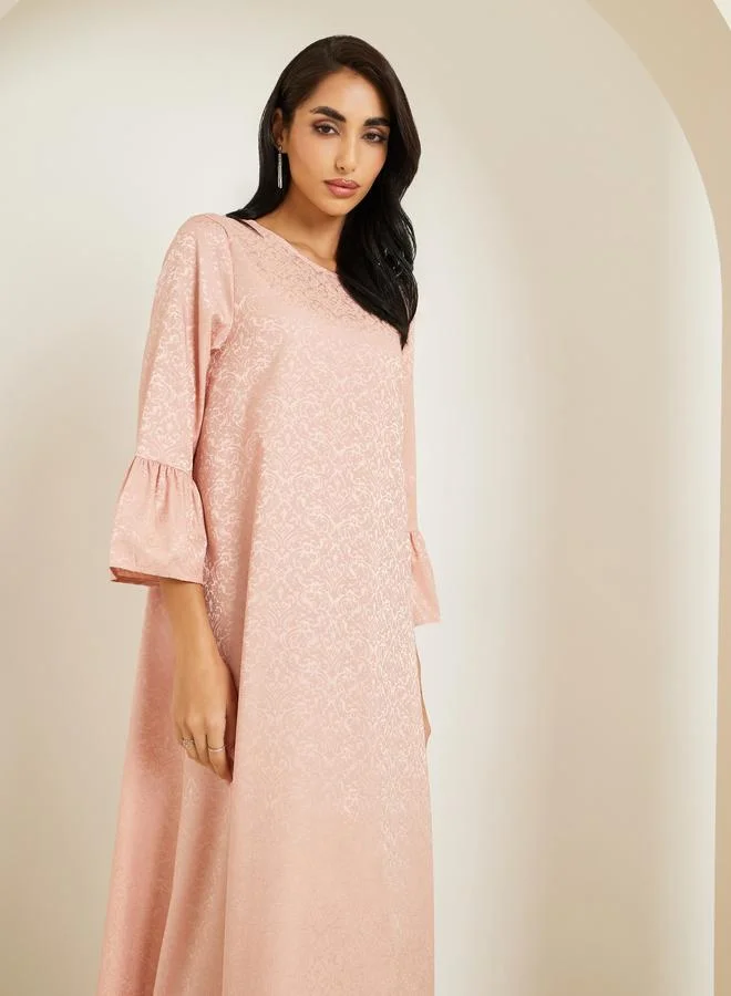 أميرة جلابية جاكار بأكمام واسعة