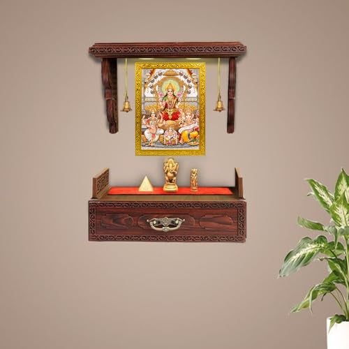 Frame Cart Laxmi Ganesh Saraswati with Kuber ji photo frame - Small and Large Acrylic Photo Frames for Table, Temple, Wall, Mandir & Gym, and for Home Decor (4x6 Inches, Design 01) - Image 3