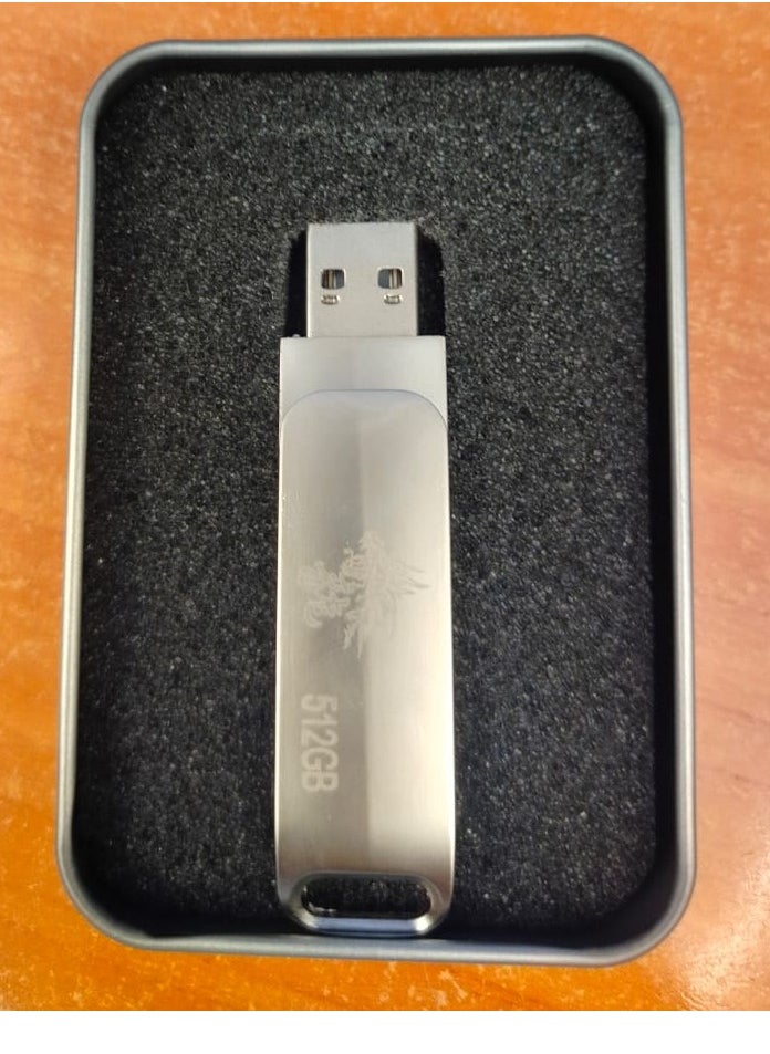 Generic 512GB Foldable Metal U Disk: Ultra-Fast Data Transfer & Ultimate Protection!  - Image 1