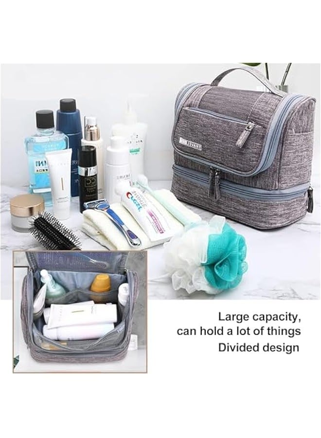 Hanging Travel Toiletry Bag, Multifunctional Dry and Wet Separation Toiletry Bag, Hanging Cosmetic Organizer Kit, Heavy-duty Zippers Waterproof Organizer for Women and Men - Image 5