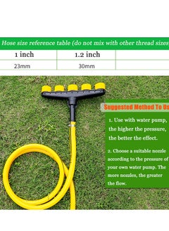 Generic Garden Porous Sprayer Atomizer Nozzles Sprinkler Adjustable Water Spray Range Multi-head Water Sprayer Sprinklers with 3 Nozzles(1-1.2 In) Sprayer Pump for Outdoor Lawn  - Image 5