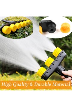 Generic Garden Porous Sprayer Atomizer Nozzles Sprinkler Adjustable Water Spray Range Multi-head Water Sprayer Sprinklers with 3 Nozzles(1-1.2 In) Sprayer Pump for Outdoor Lawn  - Image 2