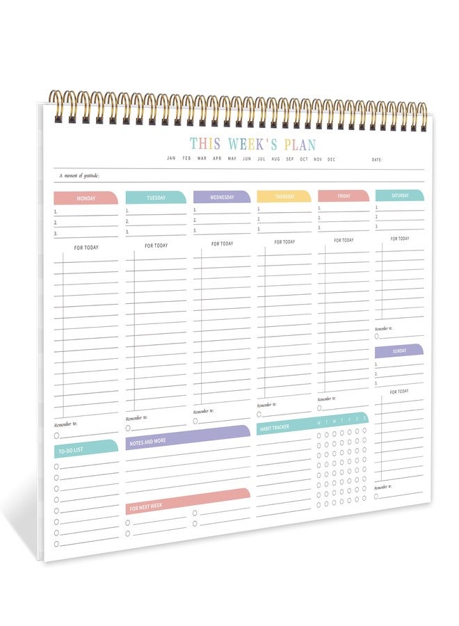 KAICN Weekly To Do List Notepad with 52 Undated Sheets（8.5"×11"）- Undated Weekly Desk Planner for Women & Man, School/Office Supplies - Image 1
