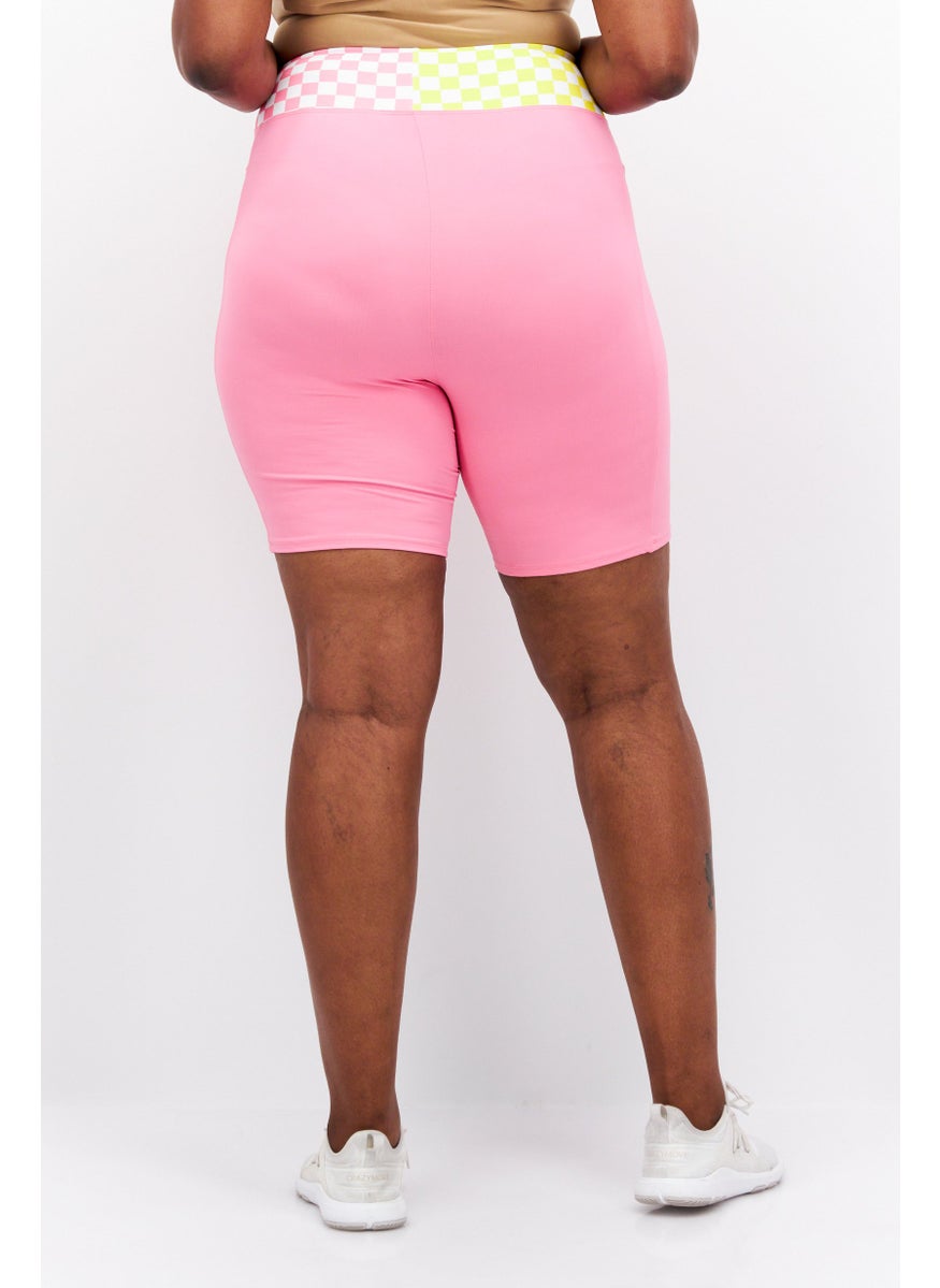 Women Plus Size Two Tone Basic Shorts, Pink - pzsku/Z0EB92182CA9A64F8707DZ/45/_/1739196910/d1fdee96-a6f0-4584-bd97-5178244c77f8