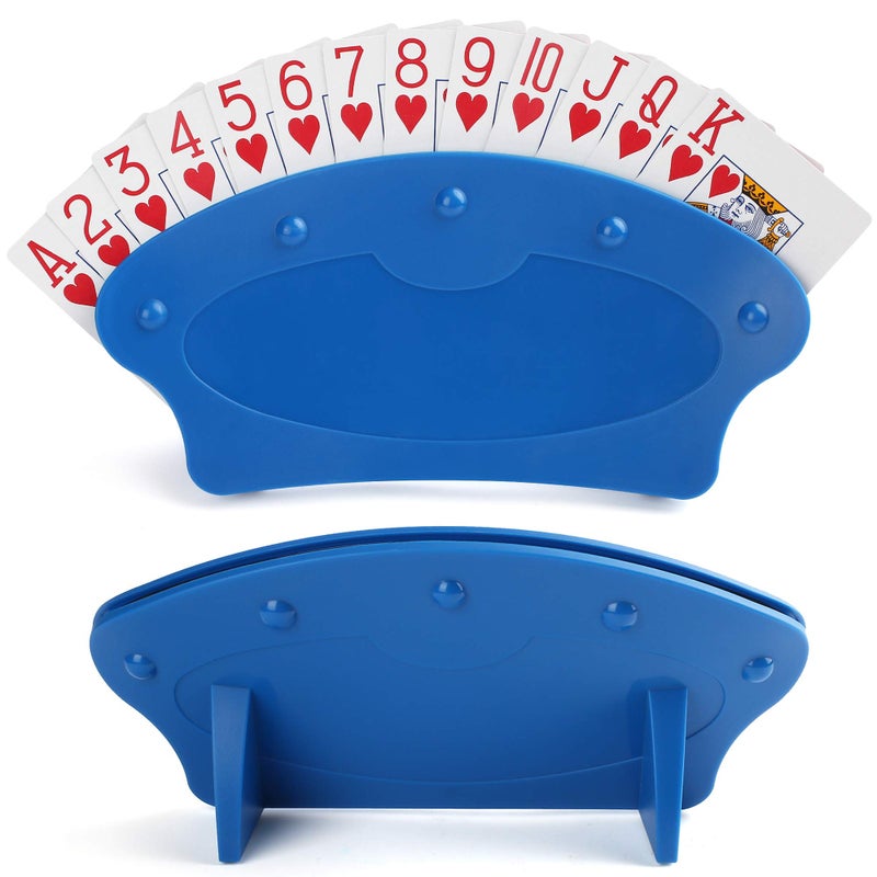 LotFancy Playing Card Holder for Adults Kids Seniors, 2 Pack, Card Holders for Playing Cards, Family Card Game Nights, Canasta, Poker Parties, Plastic, Hands Free - Image 1