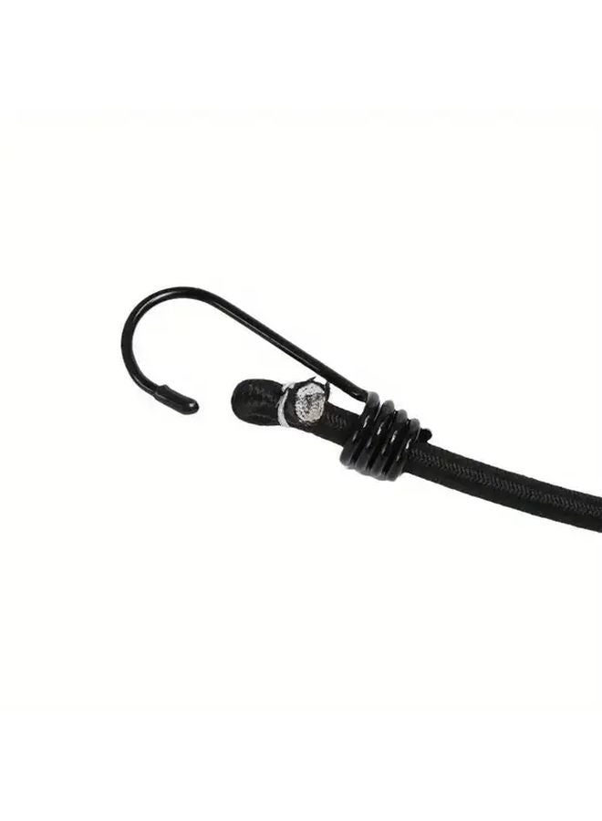 8mm x 35.43 Inch Heavy Duty Fixed Strap with Metal Hook Black High Strength Stretch Rope - Image 5