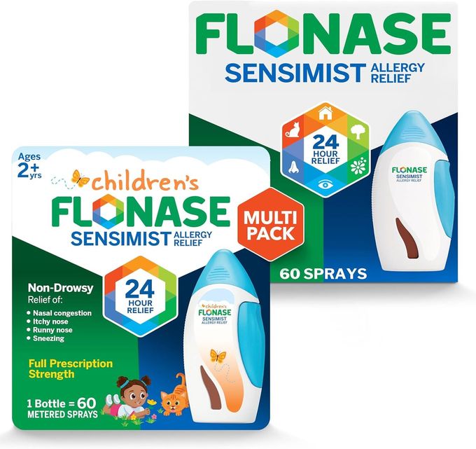 FLONASE Sensimist Allergy Relief Nasal Spray for Adults and Kids 120 Sprays Total (2 Bottles of 60 Sprays Each) - Image 2