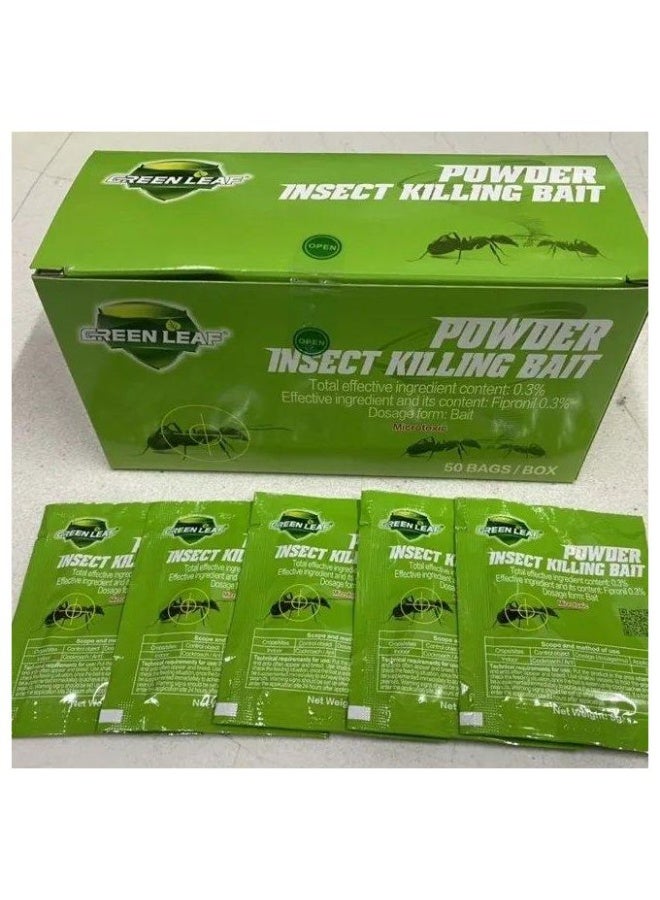 Green Leaf Greenleaf Effective Insect Killer Powder - Ultimate Pest Control Solution - Ant killing bait - 50PCS - Image 2