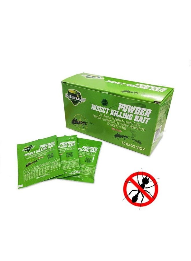 Green Leaf Greenleaf Effective Insect Killer Powder - Ultimate Pest Control Solution - Ant killing bait - 50PCS - Image 1