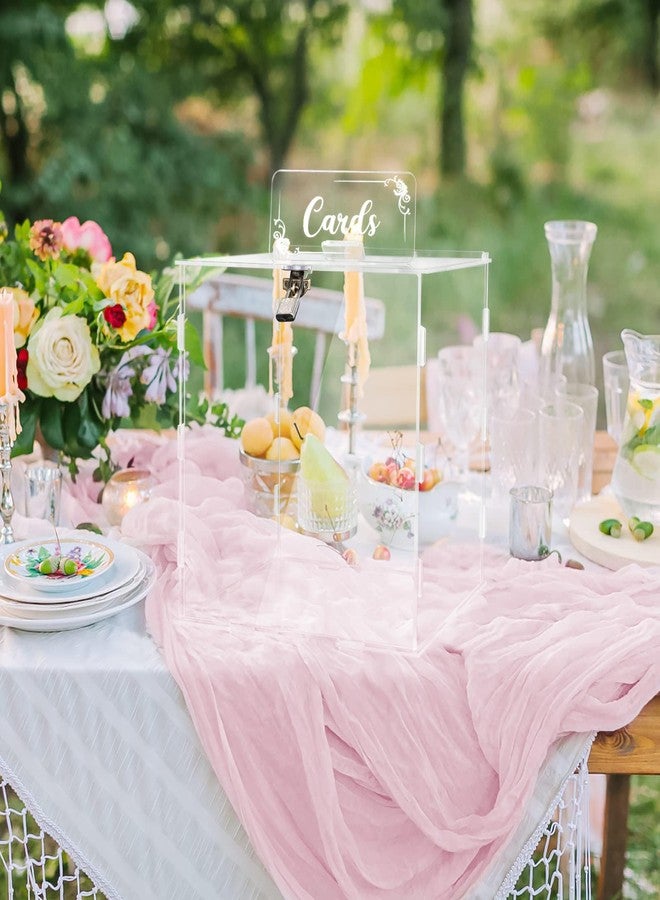 Tomeurperf 24 Packs 10Ft Pink Cheesecloth Table Runner,Light Pink Table Runner,Gauze Boho Rustic Cheese Cloth Table Runner,Wedding Table Decor Table Cloth for Wedding Bridal Shower Birthday Party Table Decor - Image 3