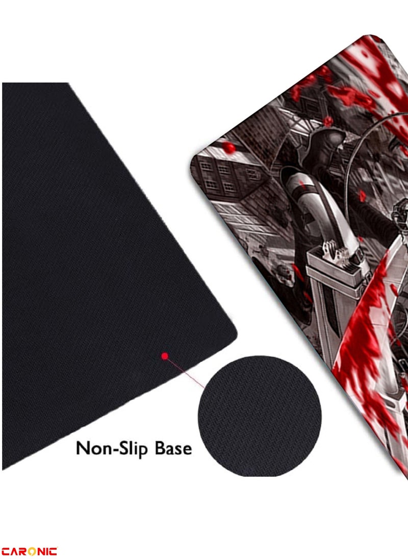 CARONIC - Large Gaming Mouse Pad with Superior Micro Weave Cloth Extended Desk Mousepad with Stitched Edges Non-Slip Base Water Resist Keyboard Pad For Gamer And Office Home Carl M1482 - Image 1
