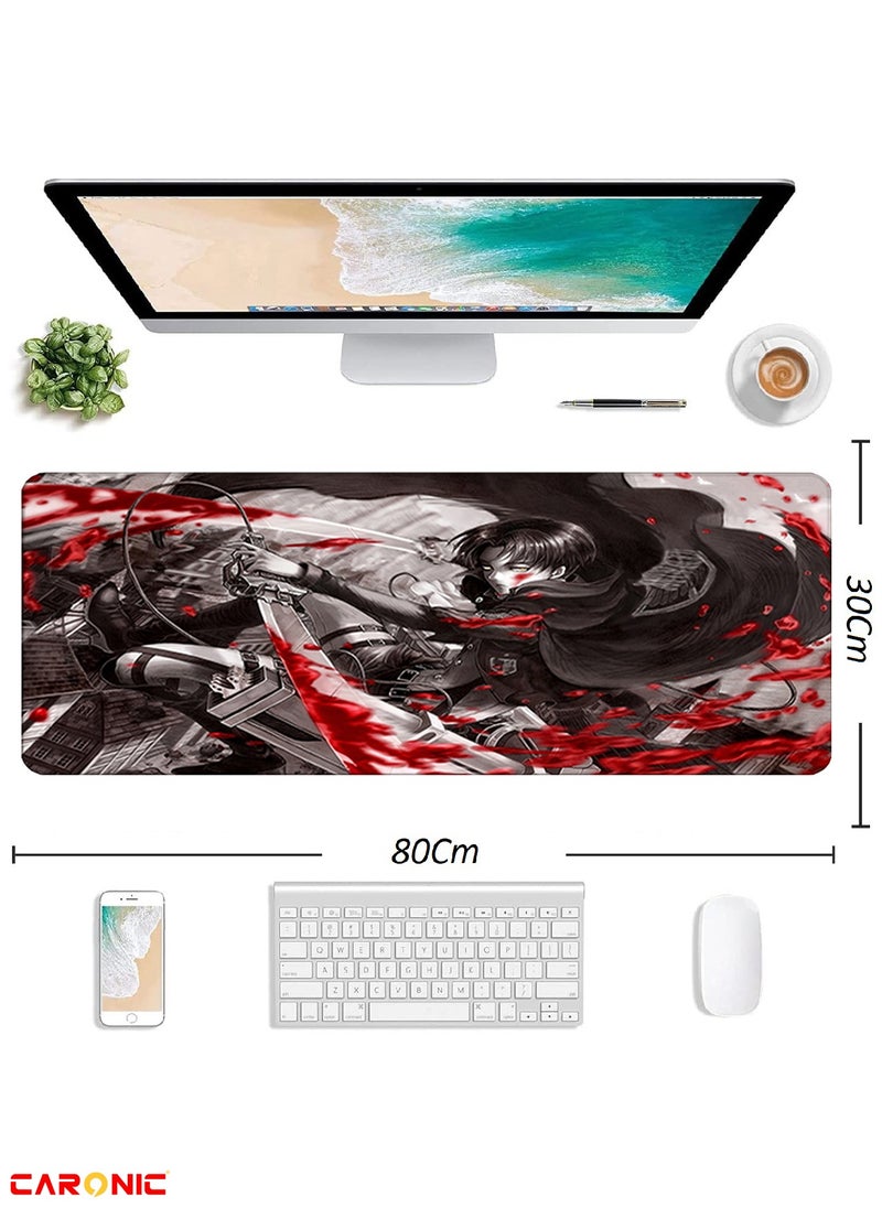CARONIC - Large Gaming Mouse Pad with Superior Micro Weave Cloth Extended Desk Mousepad with Stitched Edges Non-Slip Base Water Resist Keyboard Pad For Gamer And Office Home Carl M1482 - Image 1