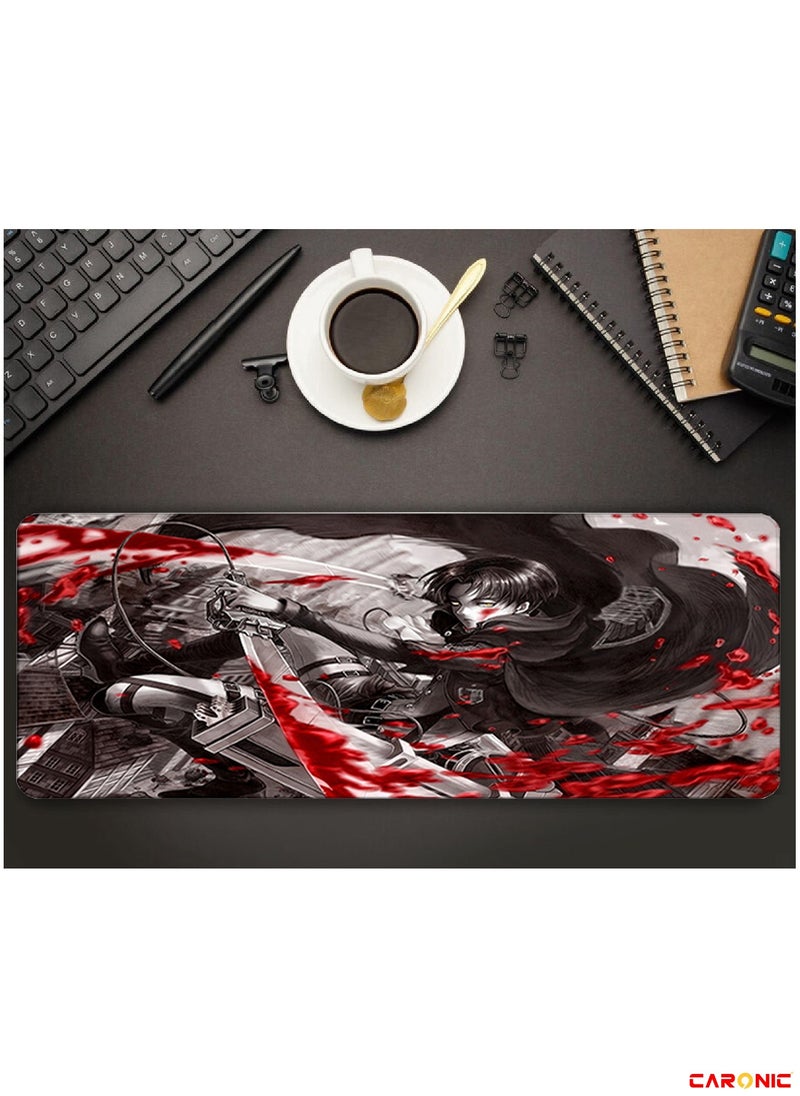 CARONIC - Large Gaming Mouse Pad with Superior Micro Weave Cloth Extended Desk Mousepad with Stitched Edges Non-Slip Base Water Resist Keyboard Pad For Gamer And Office Home Carl M1482 - Image 1