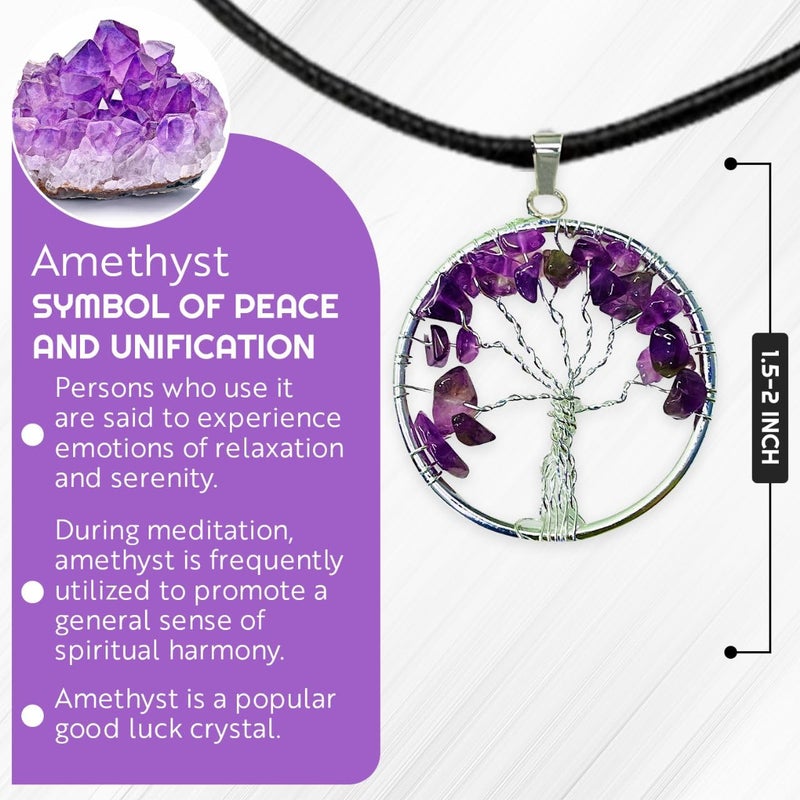 AstraVeda AstraVeda Amethyst Crystal Tree  Tree of Life  Chakra Tree  Feng Shui Tree  Positive Energy Tree  Meditation Gift  Crystals and Stones  Spiritual Items  300 Bead - Image 3