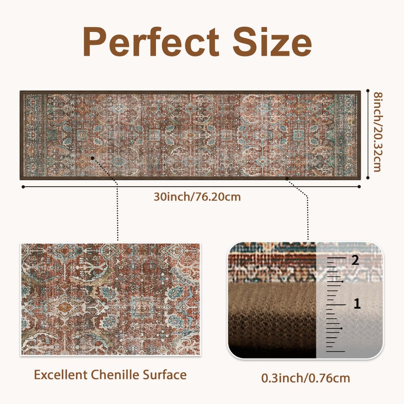 sarben Non Slip Stair Treads for Wooden Steps 15PCS - 8"x30" Indoor Safety Carpet, Edging Mats with TPE Adhesive Backing, Pet and Elderly Friendly Stair Rugs (Light Clay Brown) - Image 2