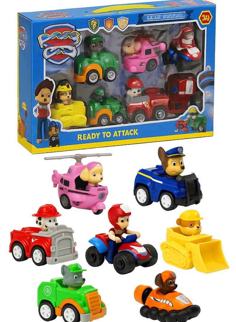 Paw Patrol Toys 7PCS Complete Set for Kids – Cartoon Dog Action Figure Playset for Kids, Educational Rescue Team Collectible Toys for Boys & Girls, Gift Box Set of Mini Character Figures – Fun Imaginative Play Toy Collection - Image 1