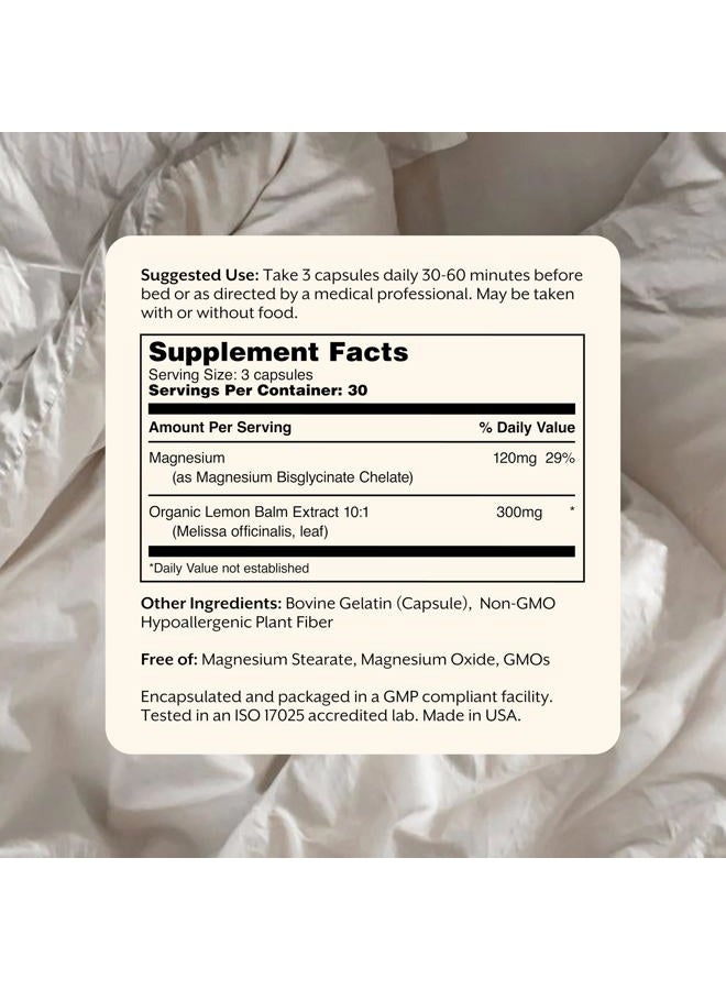 Promix Nutrition Relax | Sleep + Muscle Recovery | Magnesium + Lemon Balm - 90 Count Capsule - Image 2
