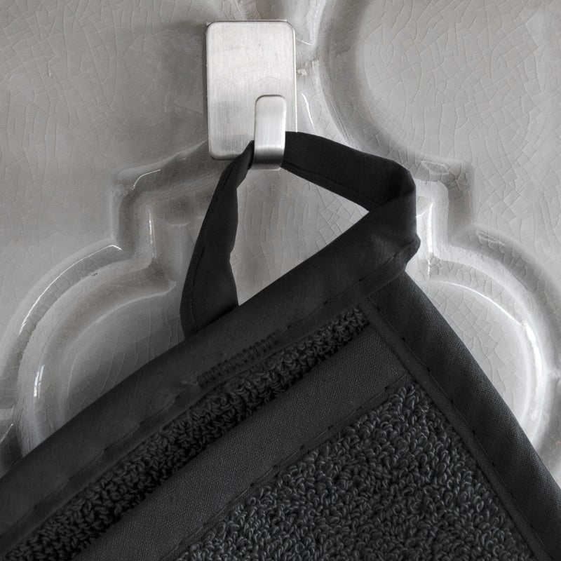 Ritz Terry Pocket Mitt & Hot Pad: Unparalleled Heat Resistant  Durable 100% Cotton - Ergonomically Designed for Optimal Grip - Easy-Care Machine Washable  Perfect for Your Kitchen - Black  4-Pk - Image 4