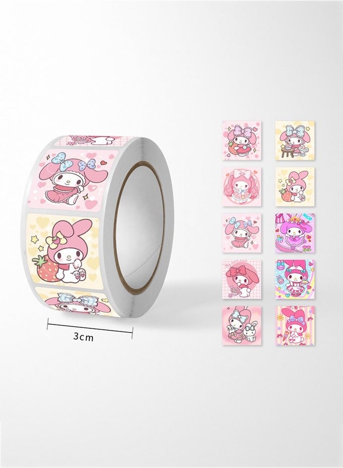 500 Pcs My Melody Packaging Labels Waterproof Decoration Manual Stickers Seal Stickers