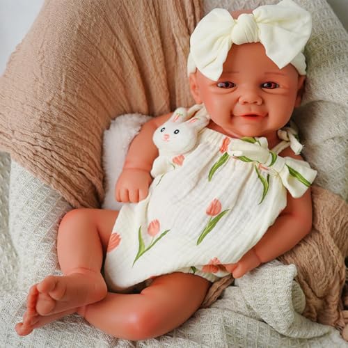 KUICEO Reborn Baby Dolls That Lifelike 165 inch Full Body Silicone Sleeping Baby Girl Handmade Face Realistic Body Details for Children Gift - Image 5