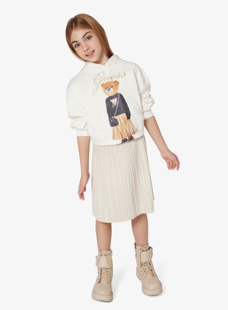 GUESS Kids Girls Bear Hoodie - Image 3
