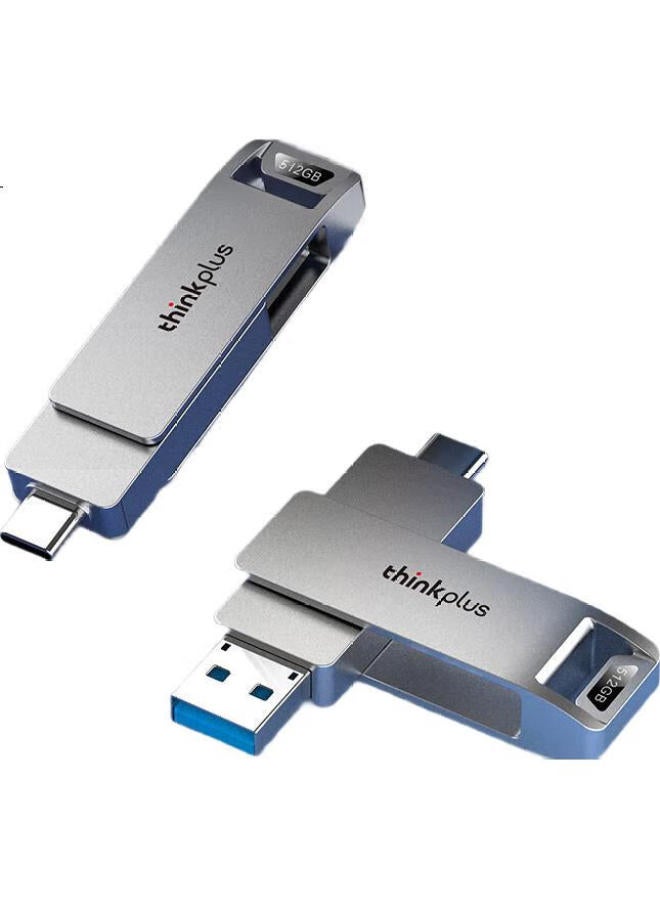 thinkplus Thinkplus Lenovo Usb Flash Drive 512Gb Usb3.2/Type-C Dual-Use For Apple 15 Full Metal High-Quality Flash Drive Mu235 Series - Image 2