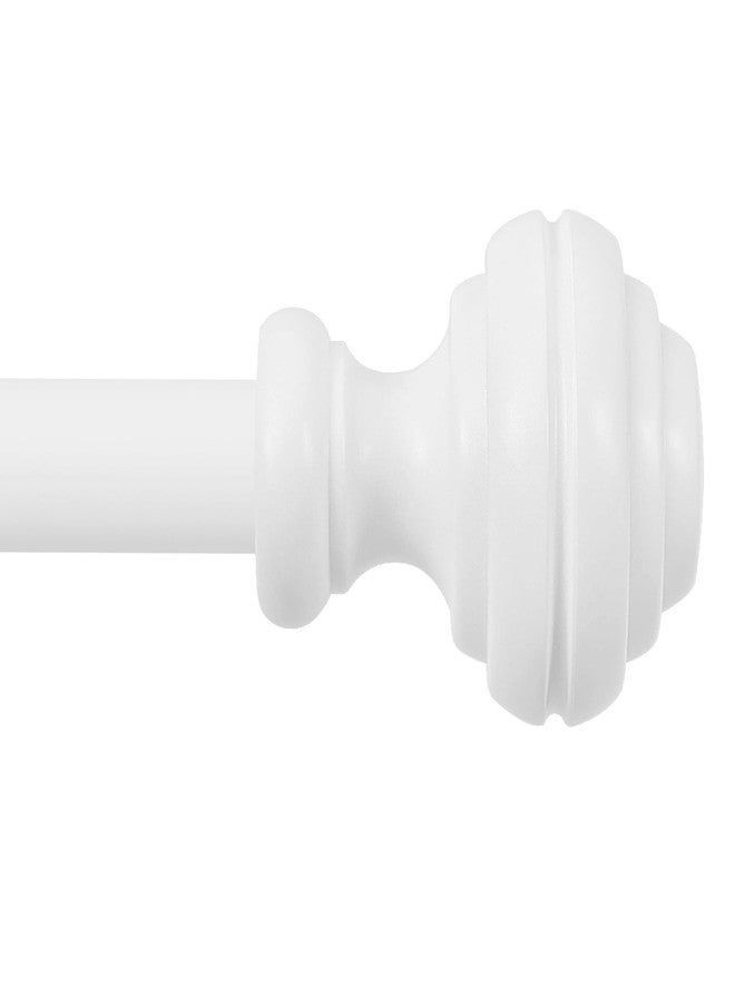 UNCONSIL White Curtain Rods for Windows 48-84 inch,3/4 inch Heavy Duty Adjustable Decorative Curtain Rods with Modern Finials,Window Curtain Rods for Bedroom, Living Room,Patio and Kitchen - Image 1
