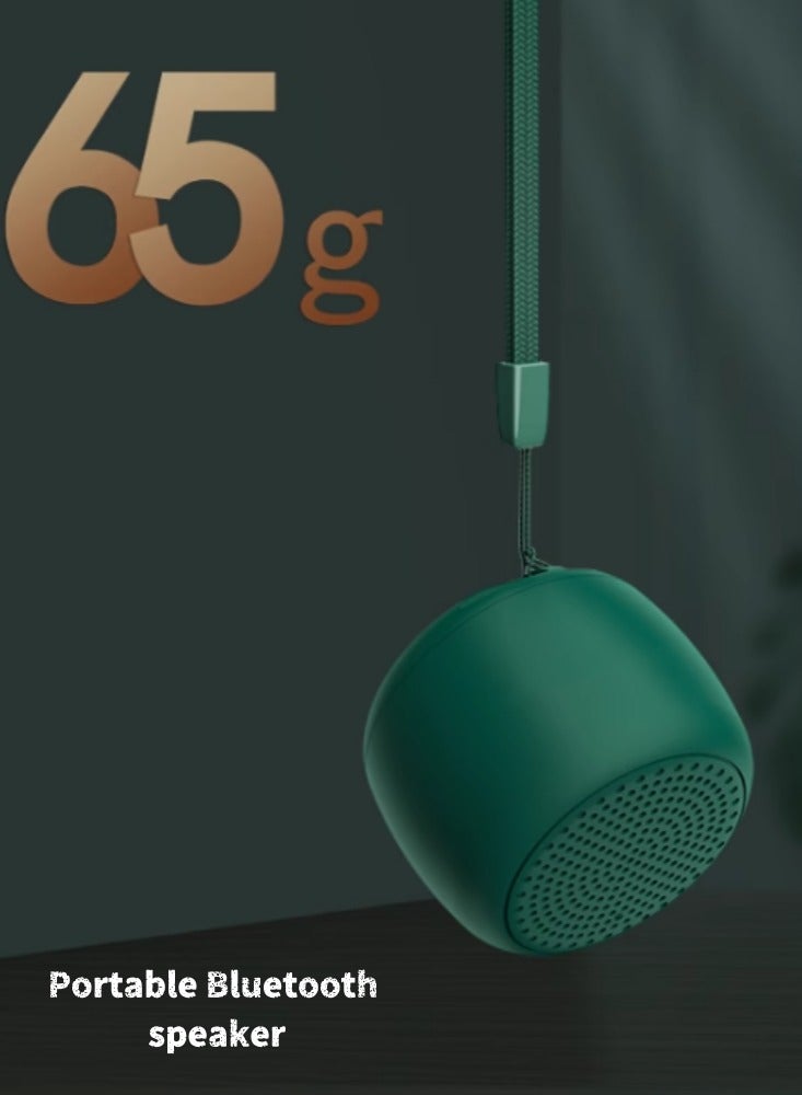 Green Retro Mini Wireless Subwoofer Portable Bluetooth Speaker for Outdoor Sports Running - Image 1