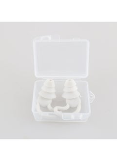 Silicone Soundproof Earplugs Anti-noise Sleep Industrial Protection Swimming Waterproof Student Dormitory Special Mute Artifact-Color:Deep Space Grey/Pair (Transparent Boxed)