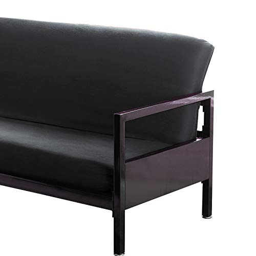 Bed Maker's Levinsohn Futon Cover with Zipper Closure, Stain Resistant, 100% Cotton, Full, Charcoal - Image 2