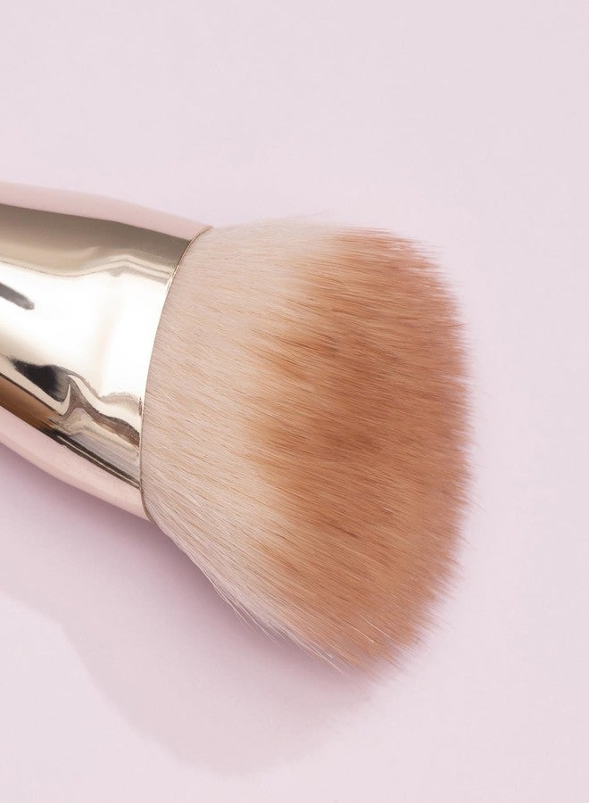 ENZO KEN Angled Blush Brush, Blush Makeup Brush, Detail Blush Brush, Fluffy Blush Brushes for Cheeks, Contour Makeup Brushes, Power Contour Brush - Gold and Pink, 11L04B - Image 3